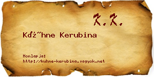 Kühne Kerubina névjegykártya