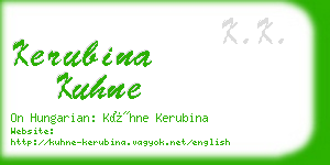 kerubina kuhne business card